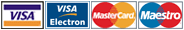 Visa, Visa Electron, MasterCard, Maestro